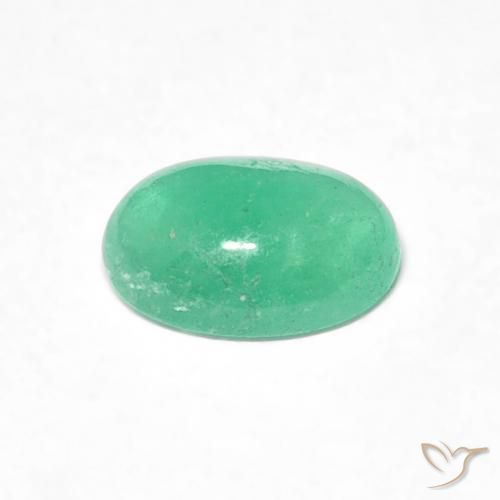 Esmeralda Verde menta natural de 0.61 ct, Ovalada, Translúcido