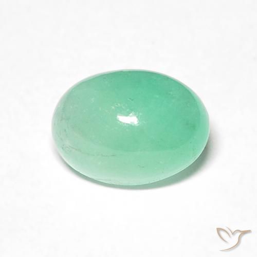 0.83ct Natural Verde claro Esmeralda, Ovalada, Translúcido