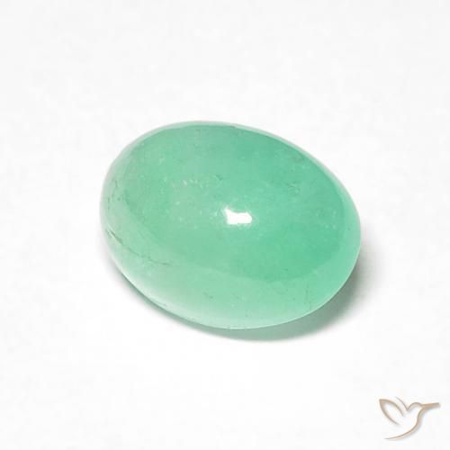 Esmeralda Verde claro natural de 0.83 ct, Ovalada, Translúcido