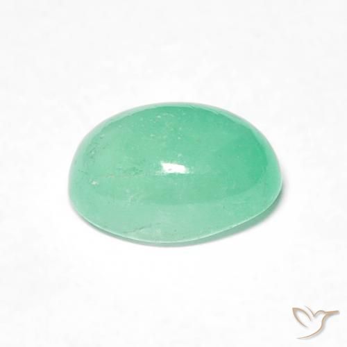 Esmeralda Verde claro natural de 0.83 ct, Ovalada, Translúcido