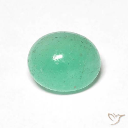 0.81ct Natural Verde helecho Esmeralda, Ovalada, Translúcido