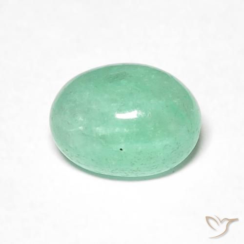 0.90ct Natural Verde claro Esmeralda, Ovalada, Translúcido