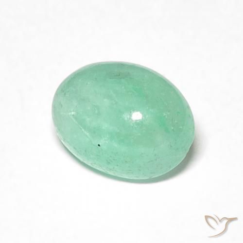 Esmeralda Verde claro natural de 0.90 ct, Ovalada, Translúcido