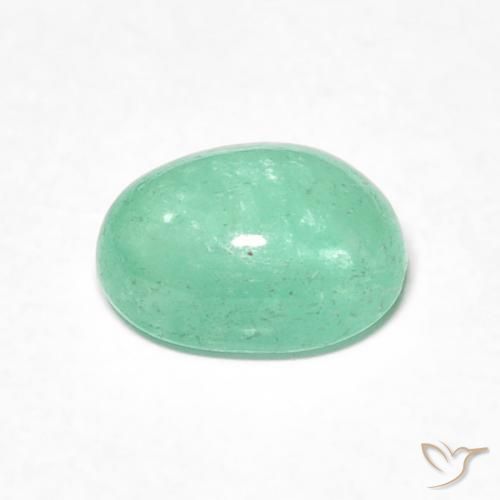 Esmeralda Verde claro natural de 0.90 ct, Ovalada, Translúcido