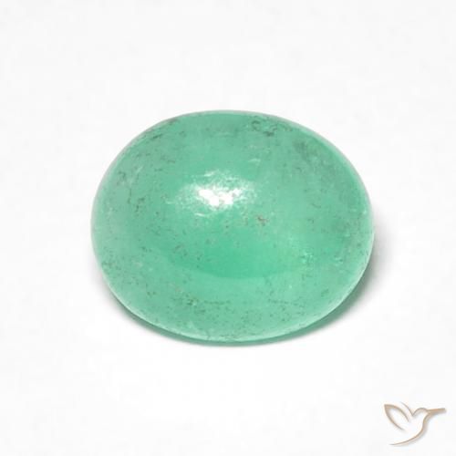 0.88ct Natural Verde claro Esmeralda, Ovalada, Translúcido