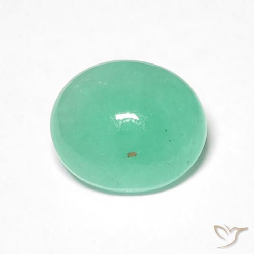 0.97ct Natural Verde helecho Esmeralda, Ovalada, Translúcido