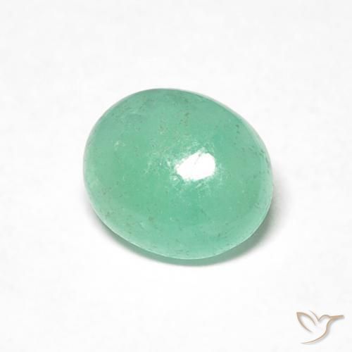 Esmeralda Verde menta natural de 0.71 ct, Ovalada, Translúcido