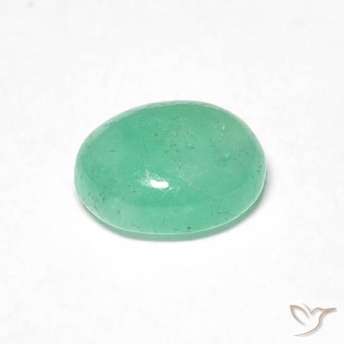 Esmeralda Verde menta natural de 0.71 ct, Ovalada, Translúcido