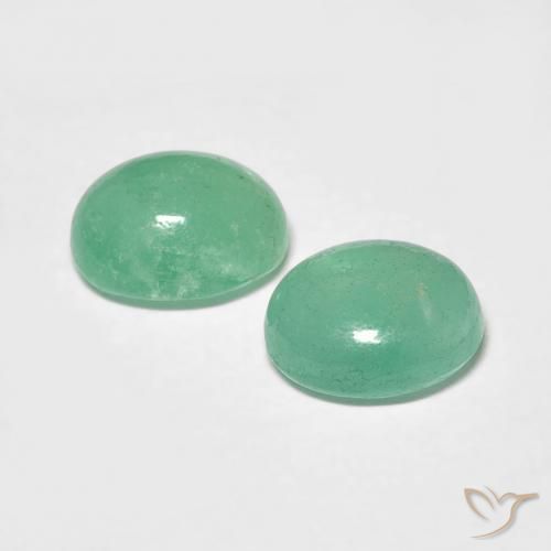 Gemas de Esmeralda Verde pistacho natural de 1.48 ct, Ovalada, Translúcido