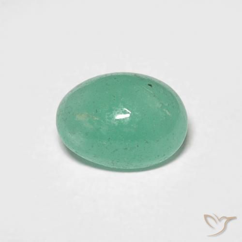 Esmeralda Verde claro natural de 0.75 ct, Ovalada, Translúcido