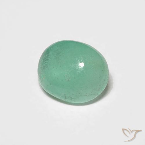 Esmeralda Verde pistacho natural de 0.67 ct, Ovalada, Translúcido