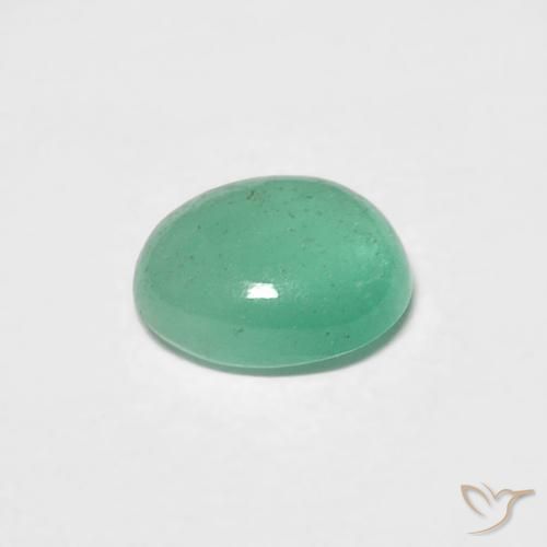 Esmeralda Verde pistacho natural de 0.67 ct, Ovalada, Translúcido