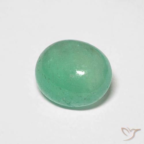 Esmeralda Verde pistacho natural de 0.97 ct, Ovalada, Translúcido