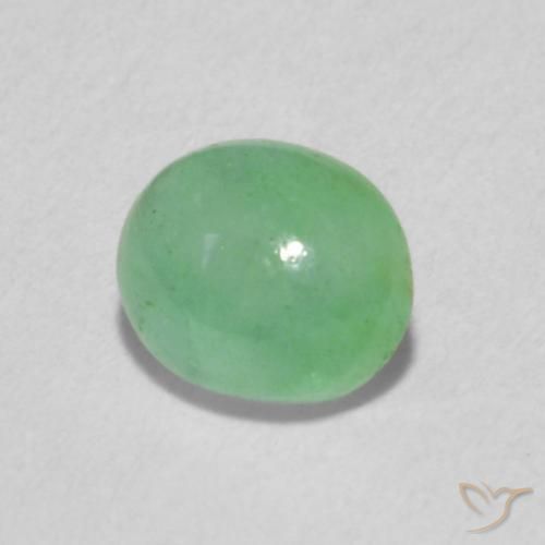 Esmeralda Verde claro natural de 0.78 ct, Ovalada, Translúcido