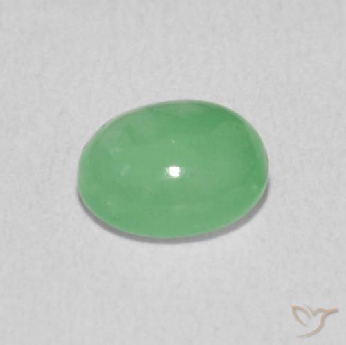 Esmeralda Verde claro natural de 0.78 ct, Ovalada, Translúcido