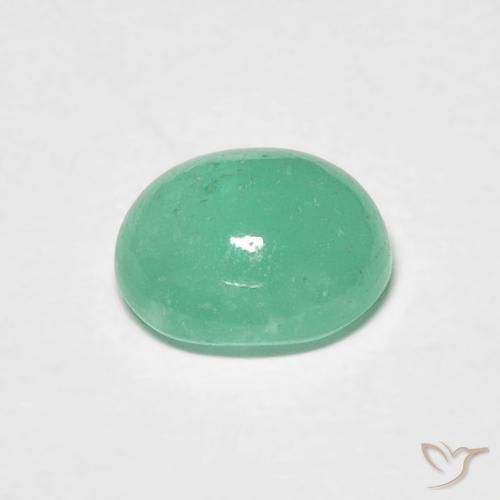 Esmeralda Verde claro natural de 0.97 ct, Ovalada, Translúcido