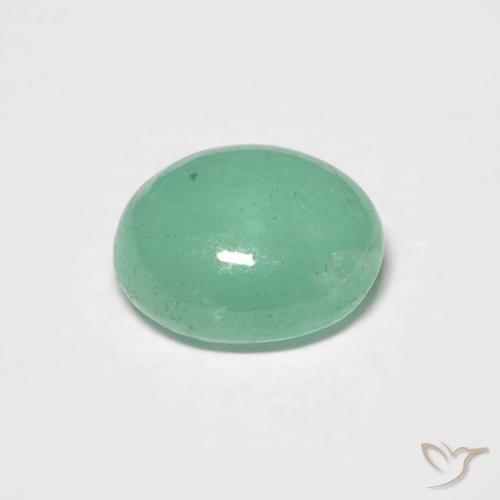 Esmeralda Verde pistacho natural de 0.72 ct, Ovalada, Translúcido