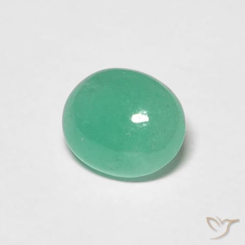 Esmeralda Verde menta intenso natural de 0.62 ct, Ovalada, Translúcido