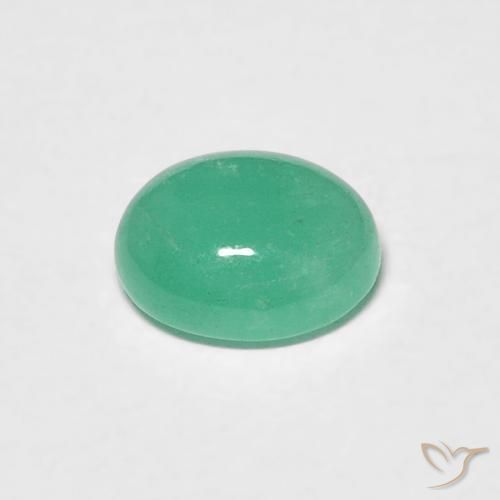 Esmeralda Verde menta intenso natural de 0.62 ct, Ovalada, Translúcido