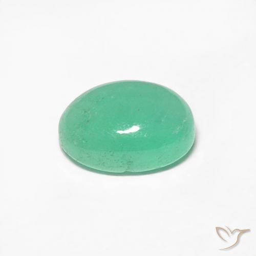 Esmeralda Verde pistacho natural de 0.57 ct, Ovalada, Translúcido