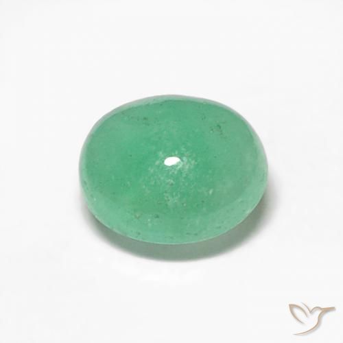 0.35ct Natural Verde claro Esmeralda, Ovalada, Translúcido