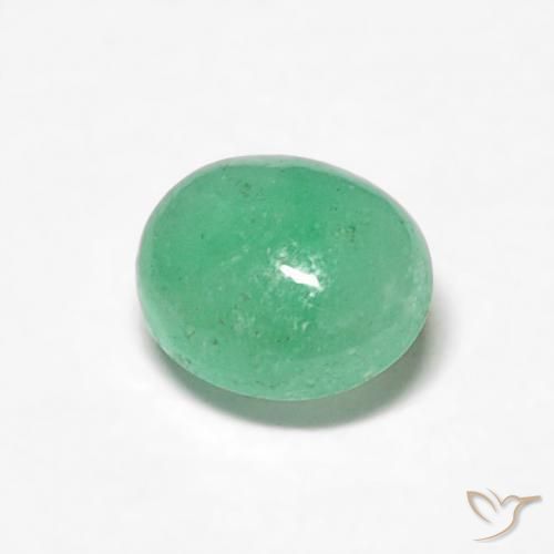 Esmeralda Verde claro natural de 0.35 ct, Ovalada, Translúcido