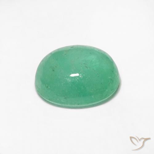 Esmeralda Verde claro natural de 0.35 ct, Ovalada, Translúcido