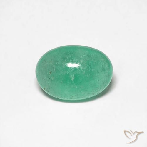 0.46ct Natural Verde claro Esmeralda, Ovalada, Translúcido