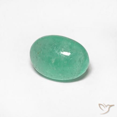 Esmeralda Verde claro natural de 0.46 ct, Ovalada, Translúcido