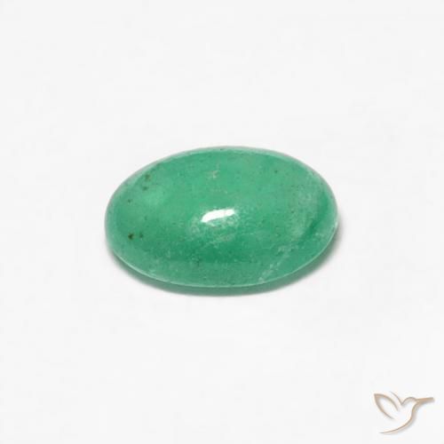 Esmeralda Verde claro natural de 0.46 ct, Ovalada, Translúcido