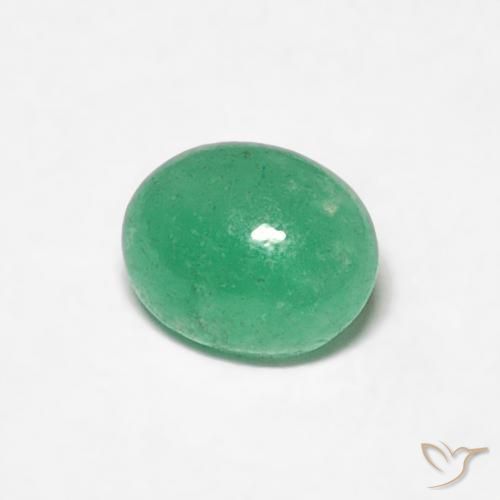 Esmeralda Verde claro natural de 0.35 ct, Ovalada, Translúcido
