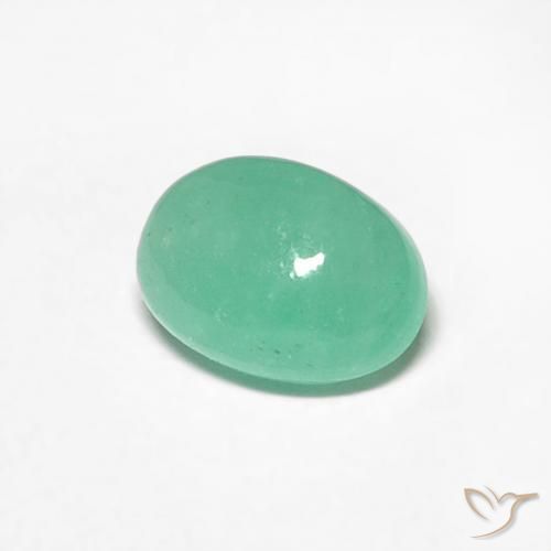 Esmeralda Verde claro natural de 0.56 ct, Ovalada, Translúcido