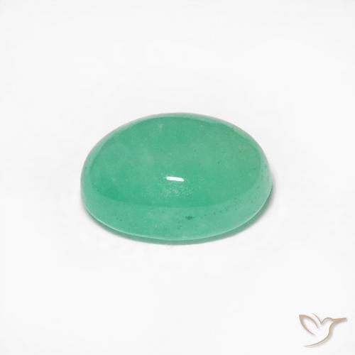 Esmeralda Verde claro natural de 0.56 ct, Ovalada, Translúcido