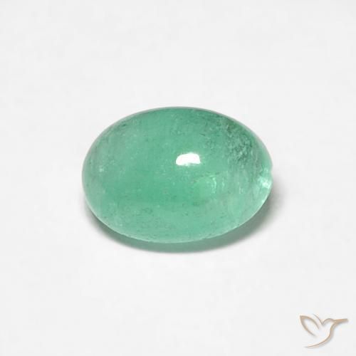 0.53ct Natural Verde claro Esmeralda, Ovalada, Translúcido