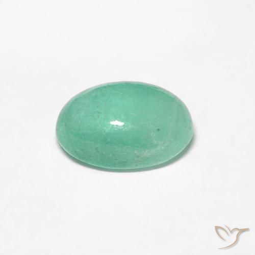 Esmeralda Verde claro natural de 0.53 ct, Ovalada, Translúcido