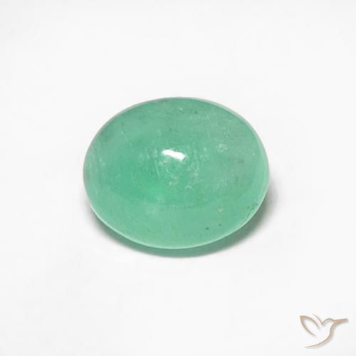 0.44ct Natural Verde claro Esmeralda, Ovalada, Translúcido