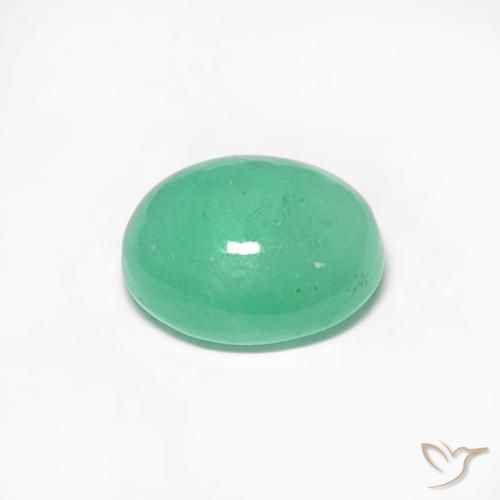 Esmeralda Verde claro natural de 0.44 ct, Ovalada, Translúcido