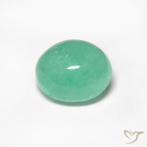0.51ct Natural Verde claro Esmeralda, Ovalada, Translúcido