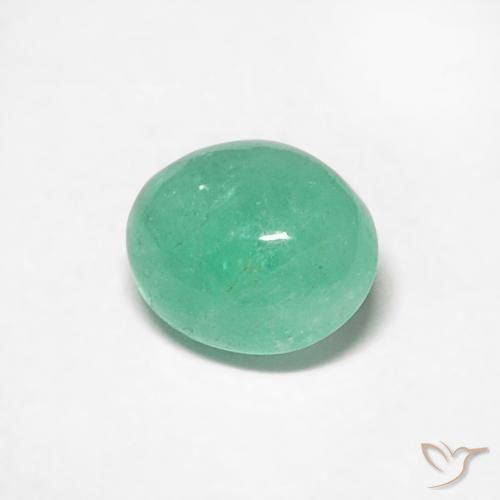 Esmeralda Verde claro natural de 0.51 ct, Ovalada, Translúcido