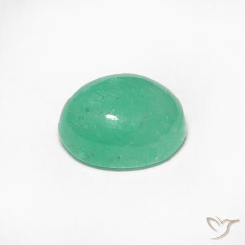 Esmeralda Verde claro natural de 0.51 ct, Ovalada, Translúcido