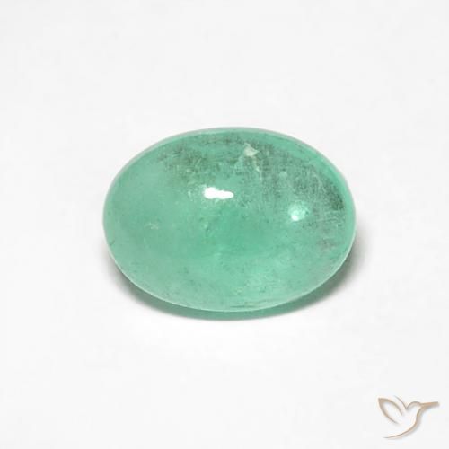 0.55ct Natural Verde pistacho Esmeralda, Ovalada, Translúcido