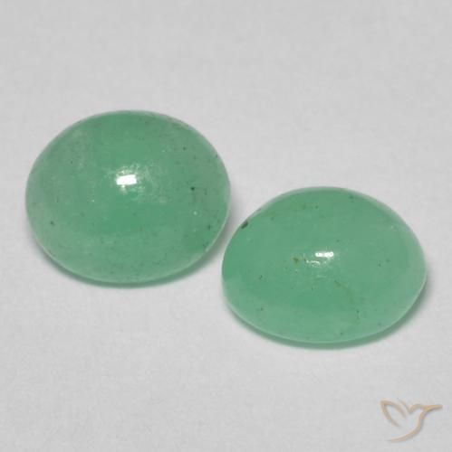 Gemas de Esmeralda Verde pistacho natural de 1.14 ct, Ovalada, Translúcido
