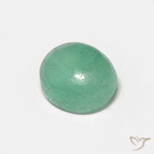 Esmeralda Verde claro natural de 0.83 ct, Ovalada, Translúcido