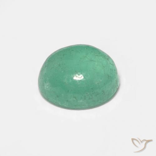 Esmeralda Verde claro natural de 0.83 ct, Ovalada, Translúcido