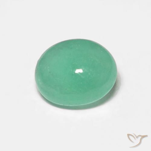 0.42ct Natural Verde claro Esmeralda, Ovalada, Translúcido