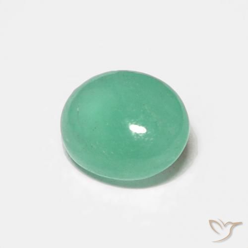 Esmeralda Verde claro natural de 0.42 ct, Ovalada, Translúcido