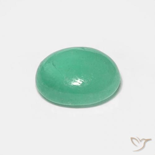 Esmeralda Verde claro natural de 0.42 ct, Ovalada, Translúcido
