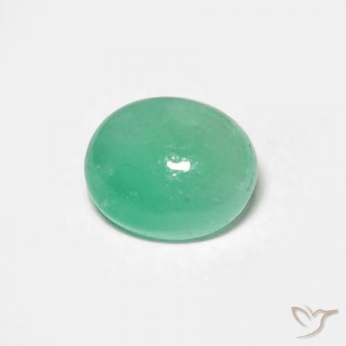 0.54ct Natural Verde claro Esmeralda, Ovalada, Translúcido, Photo A