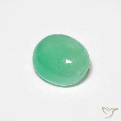 Esmeralda Verde claro natural de 0.54 ct, Ovalada, Translúcido
