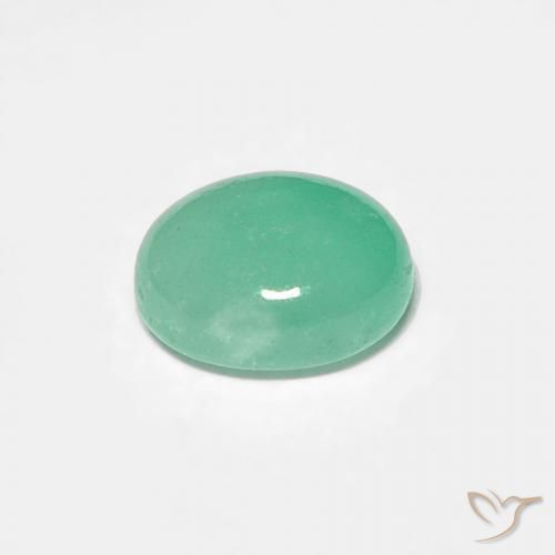 Esmeralda Verde claro natural de 0.54 ct, Ovalada, Translúcido